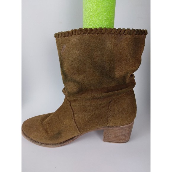 Patricia Nash Cognac Monte Brown Leather Suede Slouch Mid Calf Boots Womens 11M - Picture 6 of 11